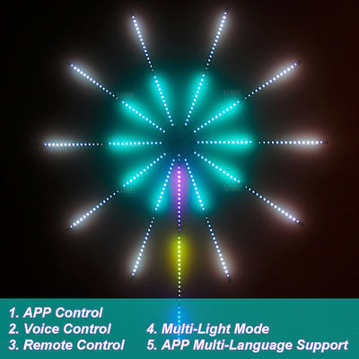 Luce di musica di Smart LED del fuoco d'artificio di sincronizzazione di musica