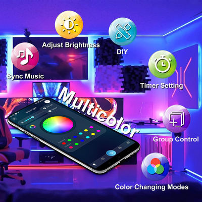 6 a 36V 15M cambiamento di colore di sincronizzazione di musica di 5050 di RGB Smart LED di musica luci della luce flessibile