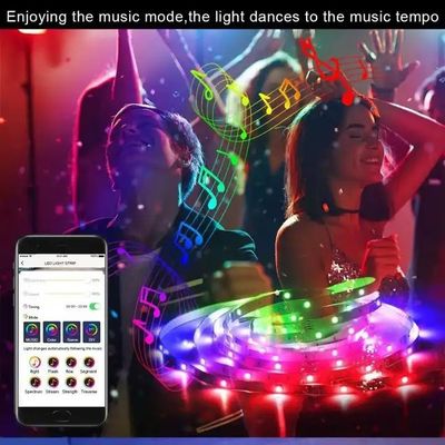 La luce astuta impermeabile di musica di RGB 5V LED ha condotto il cambiamento di colore di USB della lampadina 5050 della TV