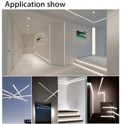 il PC quadrato della luce di profilo LED di profilo di alluminio bianco di 8mm copre lineare
