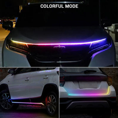 12V flessibile ha condotto la luce corrente di giorno dell'atmosfera della copertura di Hood Lights Strip Auto Engine dell'automobile