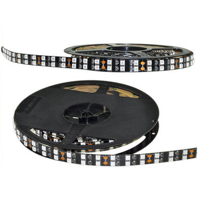 striscia 60LEDs/M di fila 5050 LED del doppio del PWB del nero 12V 120LED/M DC12V