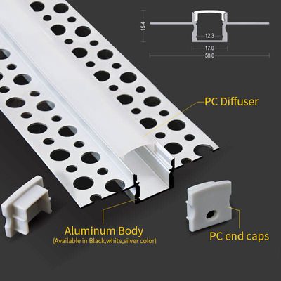 La luce del LED spoglia il Manica di alluminio con il profilo di alluminio principale gesso del gesso del muro a secco messo copertura del PC