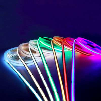 striscia Rgb 768Leds/M 24V Ip65 LED impermeabile di 10mm 756LEDs/M Rgb Cob LED flessibili