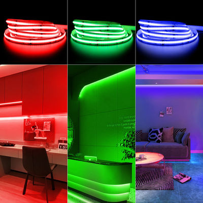 striscia Rgb 768Leds/M 24V Ip65 LED impermeabile di 10mm 756LEDs/M Rgb Cob LED flessibili