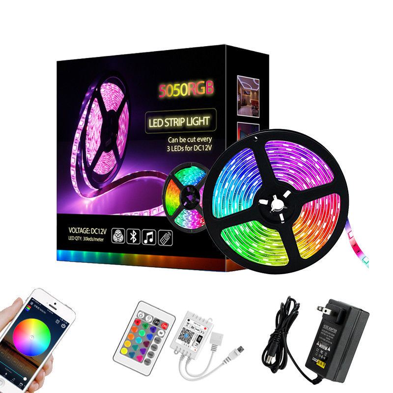 La musica leggera IP65 leggero di Smart LED del nastro stabilito di RGB 5050 impermeabilizza 5M Home Decoration