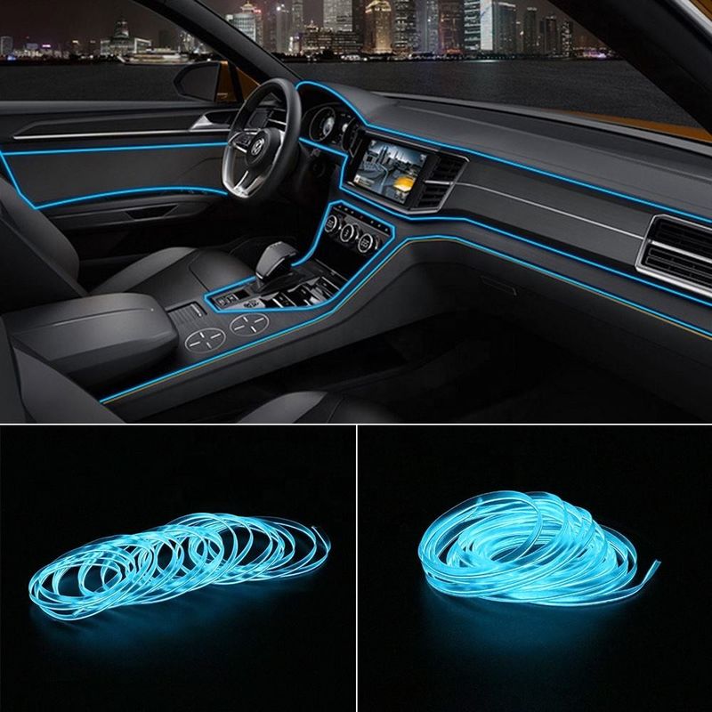 l'automobile modificata 3m accende la linea leggera fredda di EL con la console il LED Ligh ambientale del cruscotto di USB DIY T
