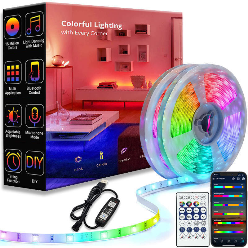 Lampade fluorescenti di APP Wifi 5V Smart LED 5050 SMD RGB per il partito di festa telecomandato